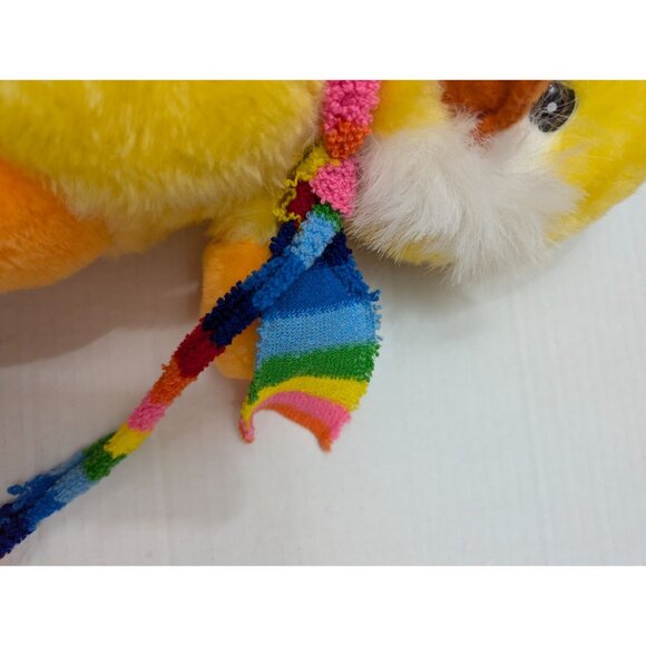 Cuddle Wit Duck Easter Cuddlers yellow orange rainbow scarf 13" stuffed toy VTG - Picture 3 of 9